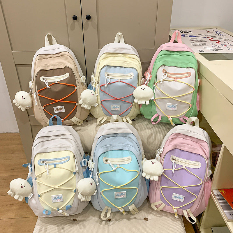 Cross-border Japanese Schoolbag Female College Students Large Capacity Senior high school Junior High School Students Travel Backpack Female Ins Trendy Cool Backpack