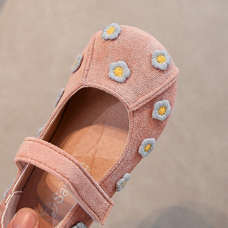 Girls Princess Shoes 2025 New Spring and Autumn Leather Shoes Small Fragrance Style Children's Soft Sole Baby Shoes Flower Shoes