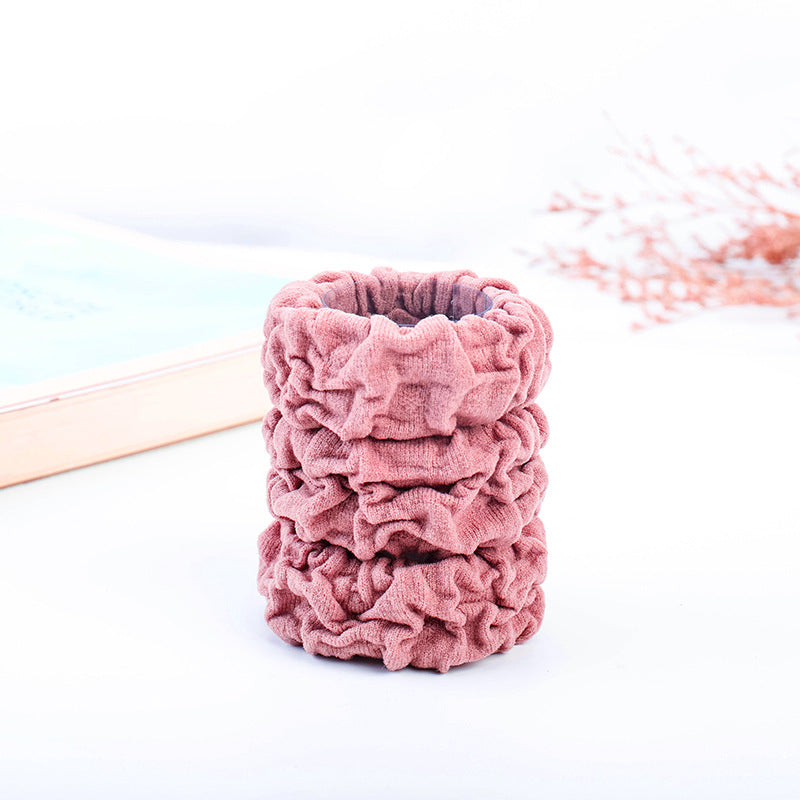 Seamless black hair ring towel ring ladies hair rope base base rubber band leather sleeve children's hair accessories manufacturers direct supply
