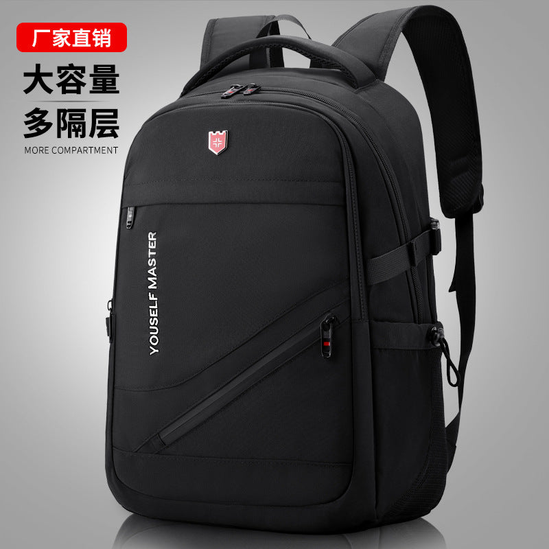 Backpack Men's Large Capacity Computer Backpack Women's Mountaineering Bag Junior High School and High School College Student Bag Air Cushion Strap