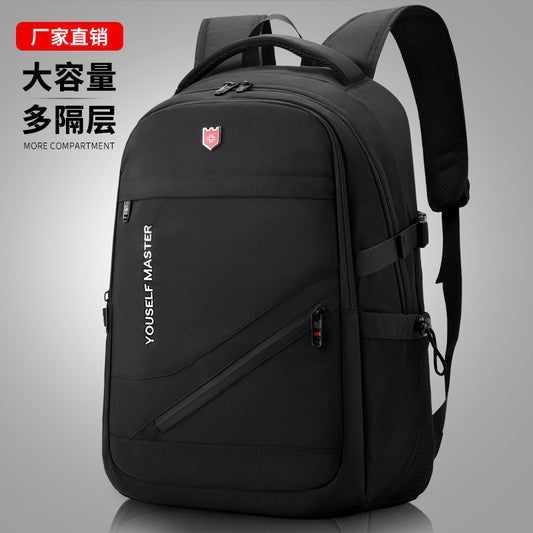 Backpack Men's Large Capacity Computer Backpack Women's Mountaineering Bag Junior High School and High School College Student Bag Air Cushion Strap