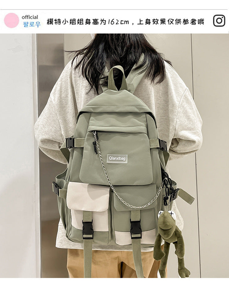 Original Niche Non-Colliding Trendy and Cool Boys' Schoolbags, Female Junior High School Students' Large-Capacity and Good-Looking High School Students' Backpacks