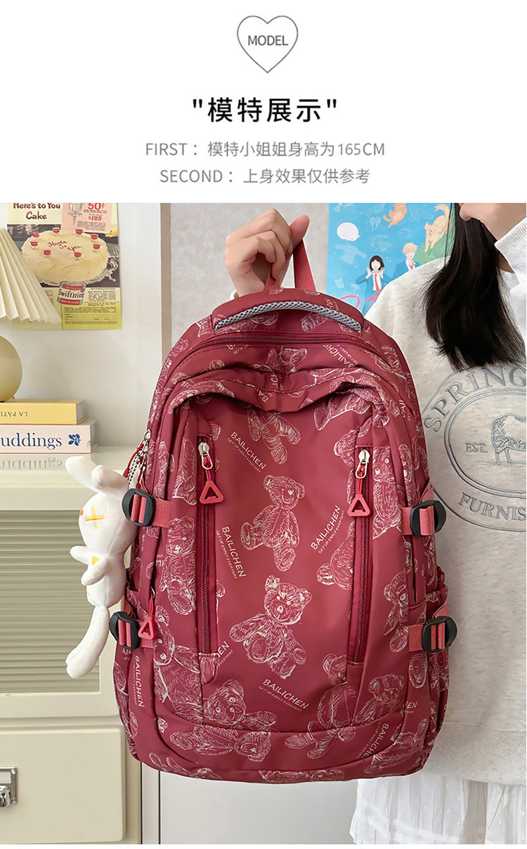 Student Schoolbag Primary School Students Junior High School Students New Large Capacity Backpack Autumn New Breathable Comfortable Backpack