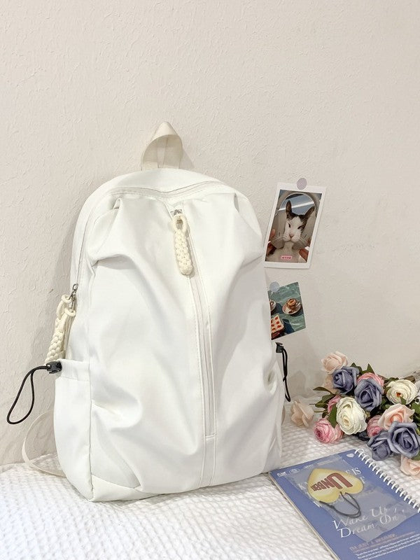 Travel Bag Ins College Student Simple Backpack K-Style Versatile Large Capacity Junior High School Casual Backpack Nylon School Bag