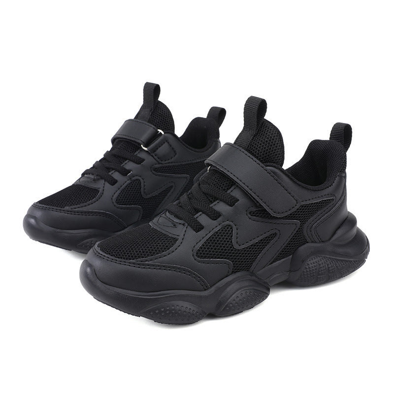 Wholesale children's shoes mesh breathable soft bottom small white shoes for boys and girls in the big children's solid color campus performance white shoes running shoes