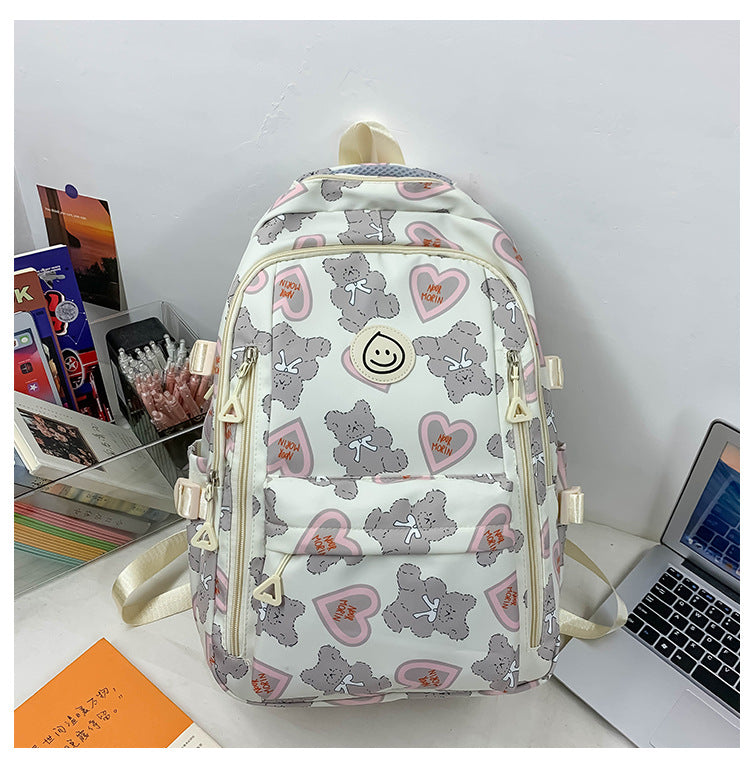 Student Schoolbag Japanese Style Simple Korean Style Backpack for Middle School Students and College Students Girls Cute Casual All-match Backpack