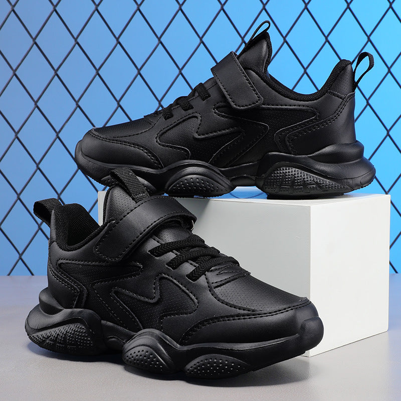 Wholesale children's shoes mesh breathable soft bottom small white shoes for boys and girls in the big children's solid color campus performance white shoes running shoes