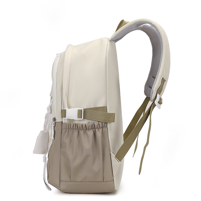 Simple Fashion High-end Sense Backpack All-match Senior high school College Student Computer Bag Casual Backpack High-value Schoolbag