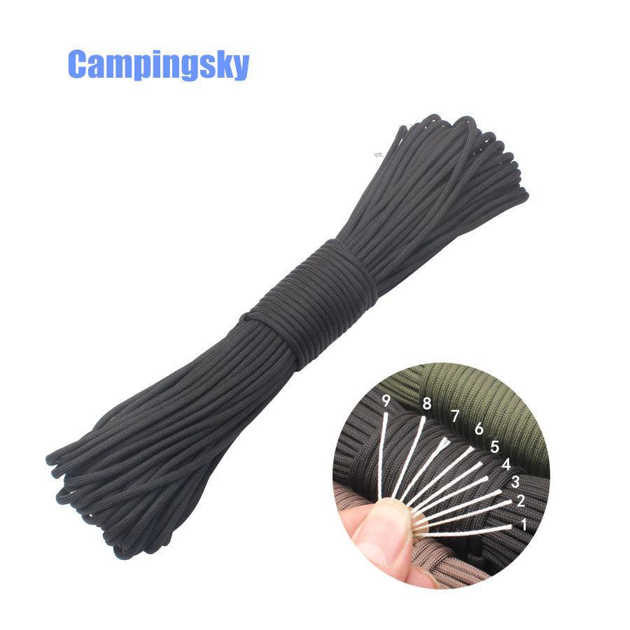 7-core 4mm umbrella rope polypropylene fiber multi-function mountaineering paratrooper traction rope life-saving equipment fixed safety umbrella rope