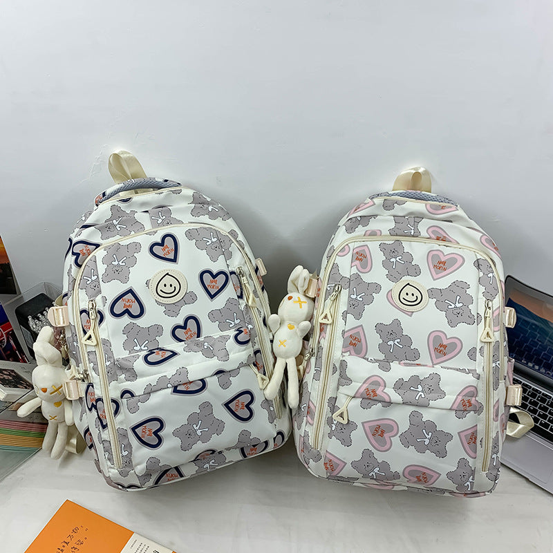 Student Schoolbag Japanese Style Simple Korean Style Backpack for Middle School Students and College Students Girls Cute Casual All-match Backpack