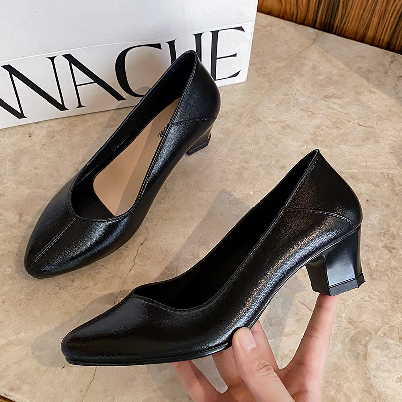 Fashion Women's Sandals Outer Wear Business White Collar Casual All-match Pointed Executive Women's Shoes Cross-border Business Wedge Shoes