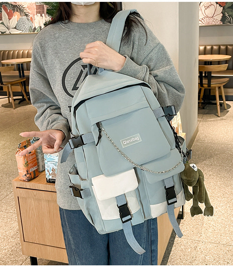 Original Niche Non-Colliding Trendy and Cool Boys' Schoolbags, Female Junior High School Students' Large-Capacity and Good-Looking High School Students' Backpacks