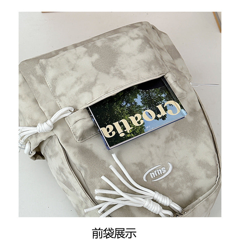 New Retro Backpack Men's Mountaineering Bag Backpack Junior High School Student Travel Bag Personalized High School Student College Student Bag Female