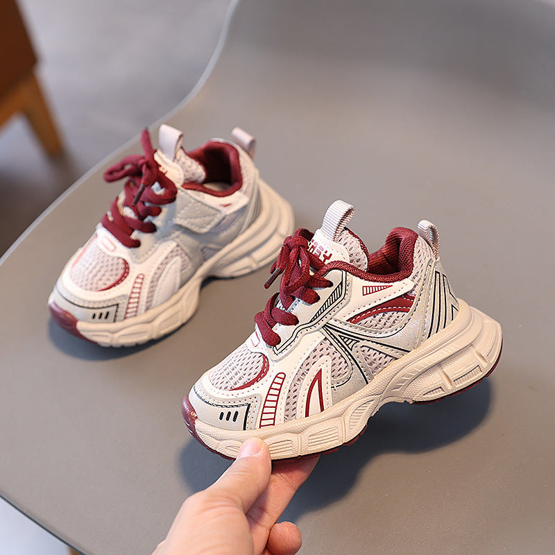 2026 Spring Children's Sports Shoes for Boys and Girls, Breathable Mesh Dad Shoes, Casual Shoes for Older Children and Students, Running Shoes