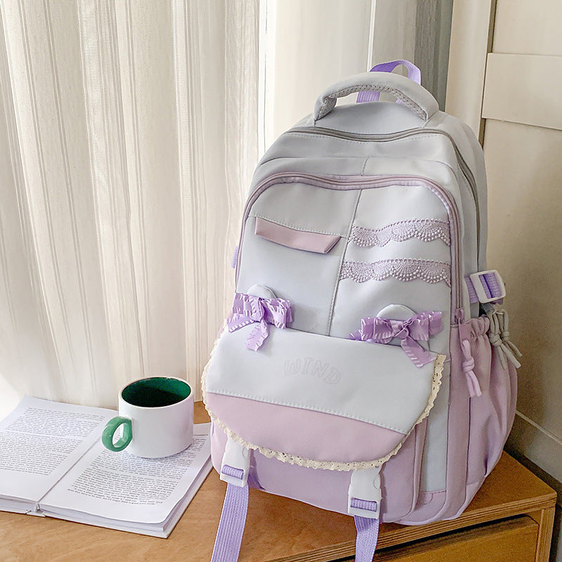 Wholesale Backpack Travel New Korean Style Fashion Large Capacity Junior High School and High School Student School Bag Leisure Travel School Bag