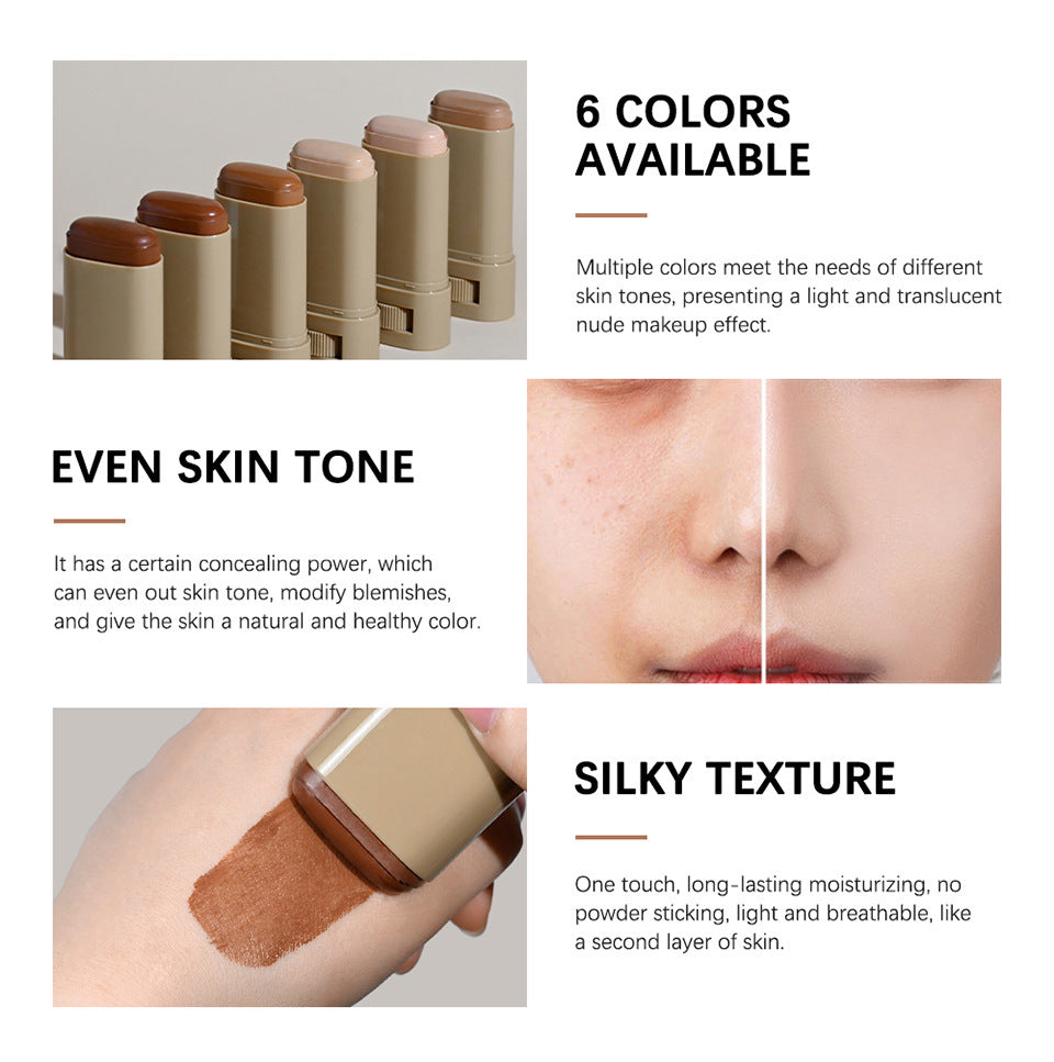 1/2 Uds. Barra de tinte de piel resistente al agua nutritiva suero teñido sólido base bálsamo cara teñida contorno de cara palo Maquillaje facial