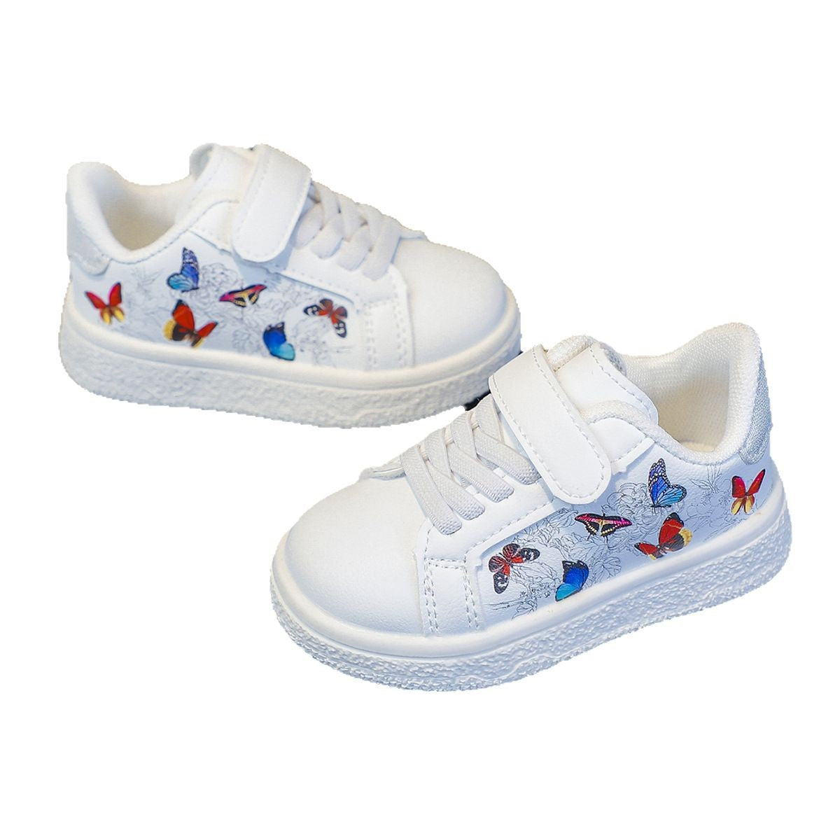 Children's Shoes Girls' Shoes 2025 New Spring and Autumn Children's Thick-Soled Bread Shoes Girls Cartoon Sports Shoes