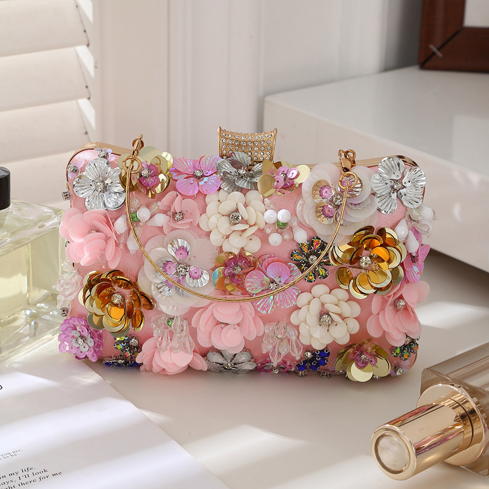 New High-end Flower Evening Bag Cross-border Bridal Evening Bag Creative High-value Flower Daofei Bag