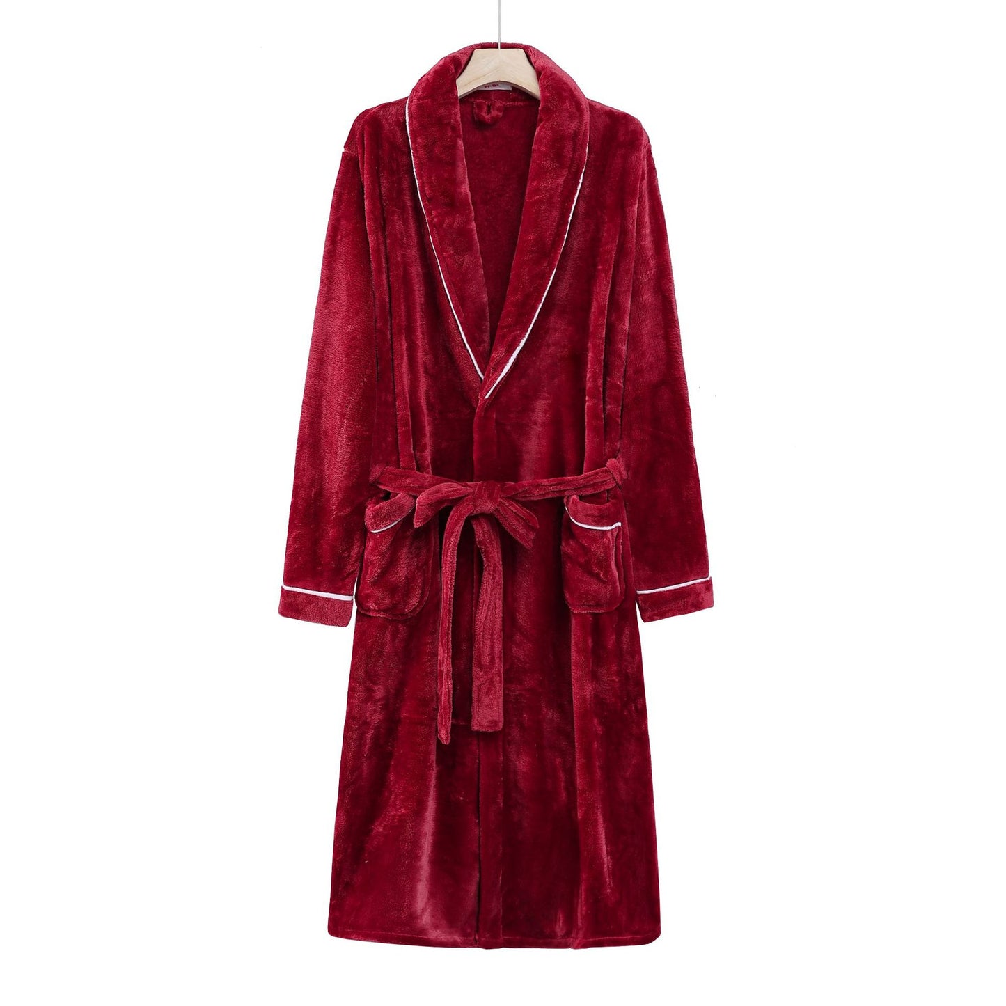 Couple's Pajamas, Autumn and Winter Pajamas Set, Flannel Bathrobe, Coral Velvet Home Clothes, Women's Simple and Casual