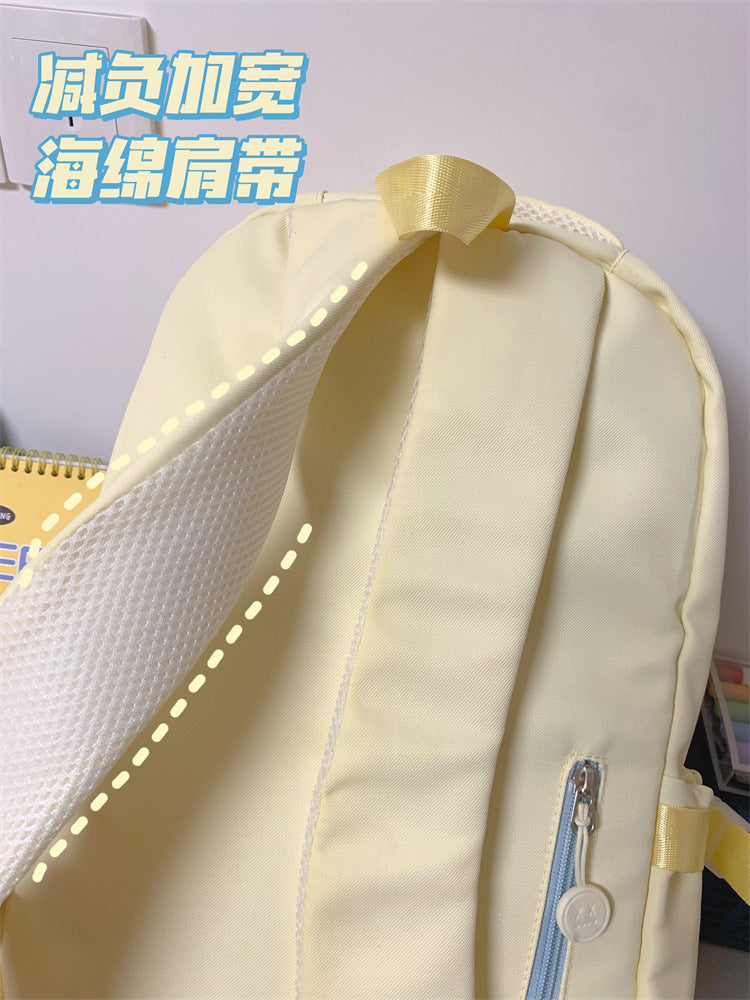 Junior High School Girls' Schoolbag High Color Value Cute Lightweight Large Capacity for Primary School Students and High School Students Backpack for Women