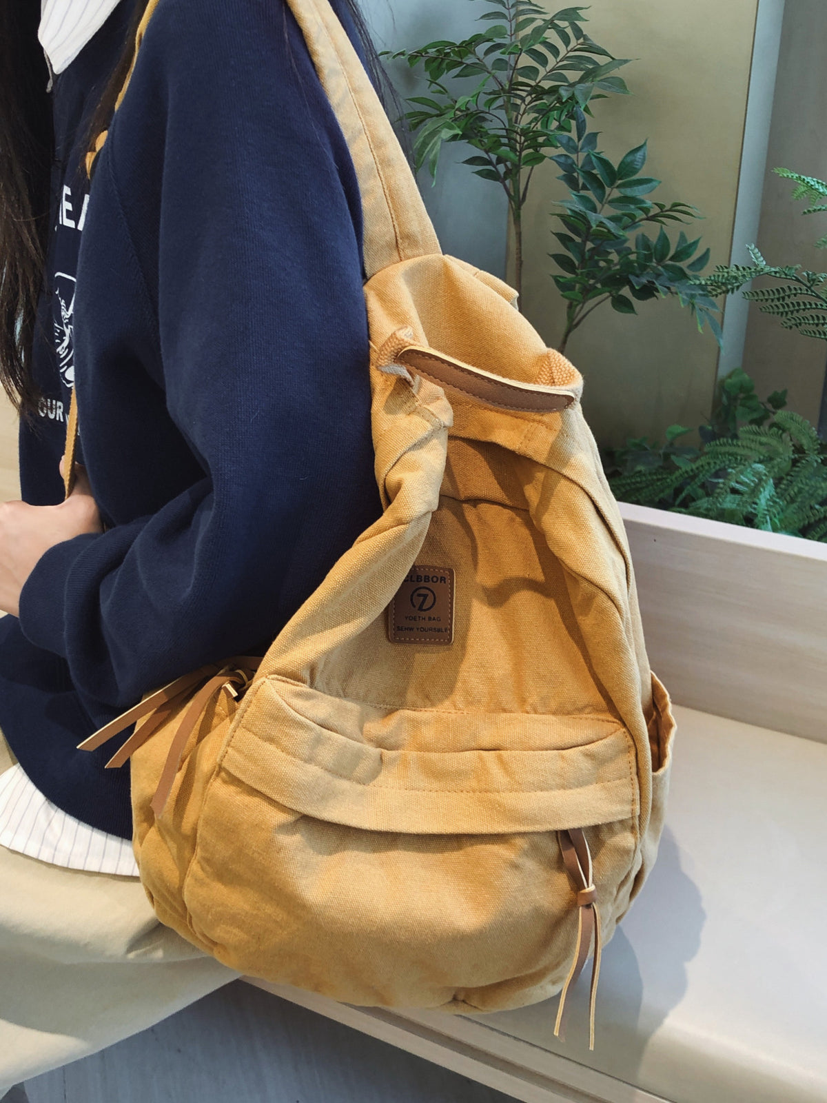 Schoolbags for Men and Women, Backpacks for Middle and High School Students, Travel Lightweight Backpacks, Large-Capacity Casual Canvas Travel Bags