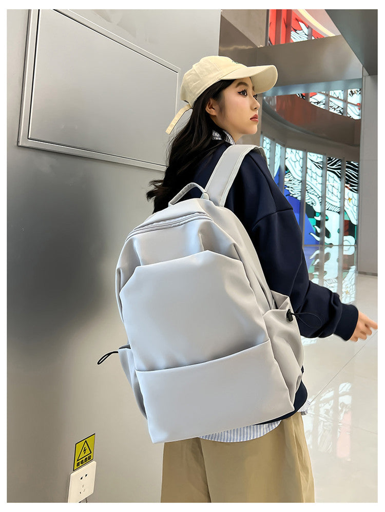 New Nylon Backpack Men's Computer Bag Men's Casual Senior high school College Student Schoolbag Simple Travel Backpack Wholesale