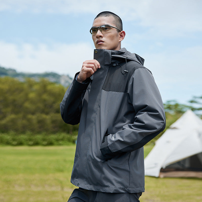 [Direct from Manufacturer] 3-in-1 Jacket for Couples, Outdoor Hiking Windproof and Waterproof Travel Detachable Two-Piece Set