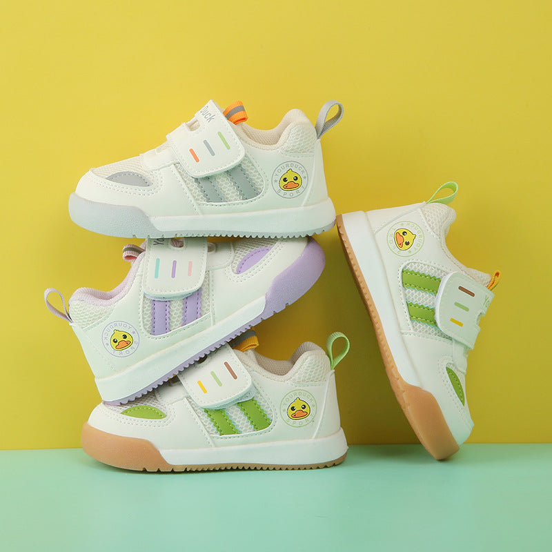 Functional Shoes, Spring and Autumn Models, Non-Slip, Wear-Resistant, Casual Boys' Mesh Shoes, Breathable Children's Sports Shoes for Small and Medium-Sized Children, Comfortable and Versatile