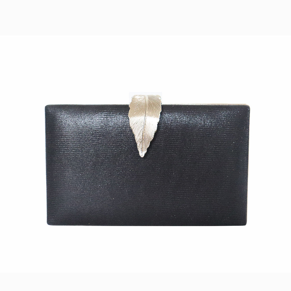 Fashionable Evening Bag, Metal Leaf Evening Bag, Socialite Small Square Bag, Dress with Banquet Clutch Bag