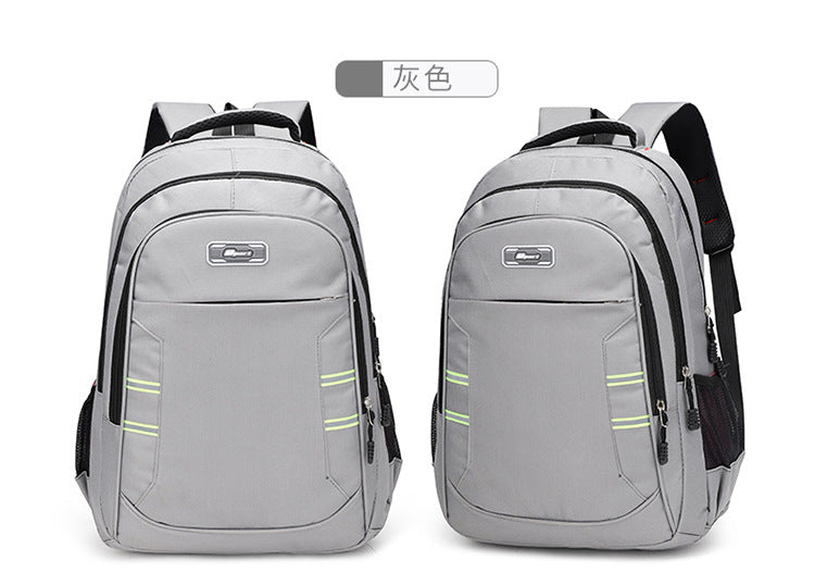 New Computer Backpack 2024 Large Capacity Reflective Strip Men's and Women's Outdoor Travel Bag Backpack Student Schoolbag Trendy
