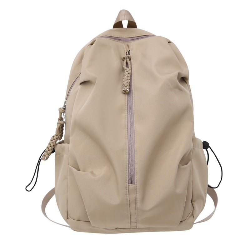 Travel Bag Ins College Student Simple Backpack K-Style Versatile Large Capacity Junior High School Casual Backpack Nylon School Bag