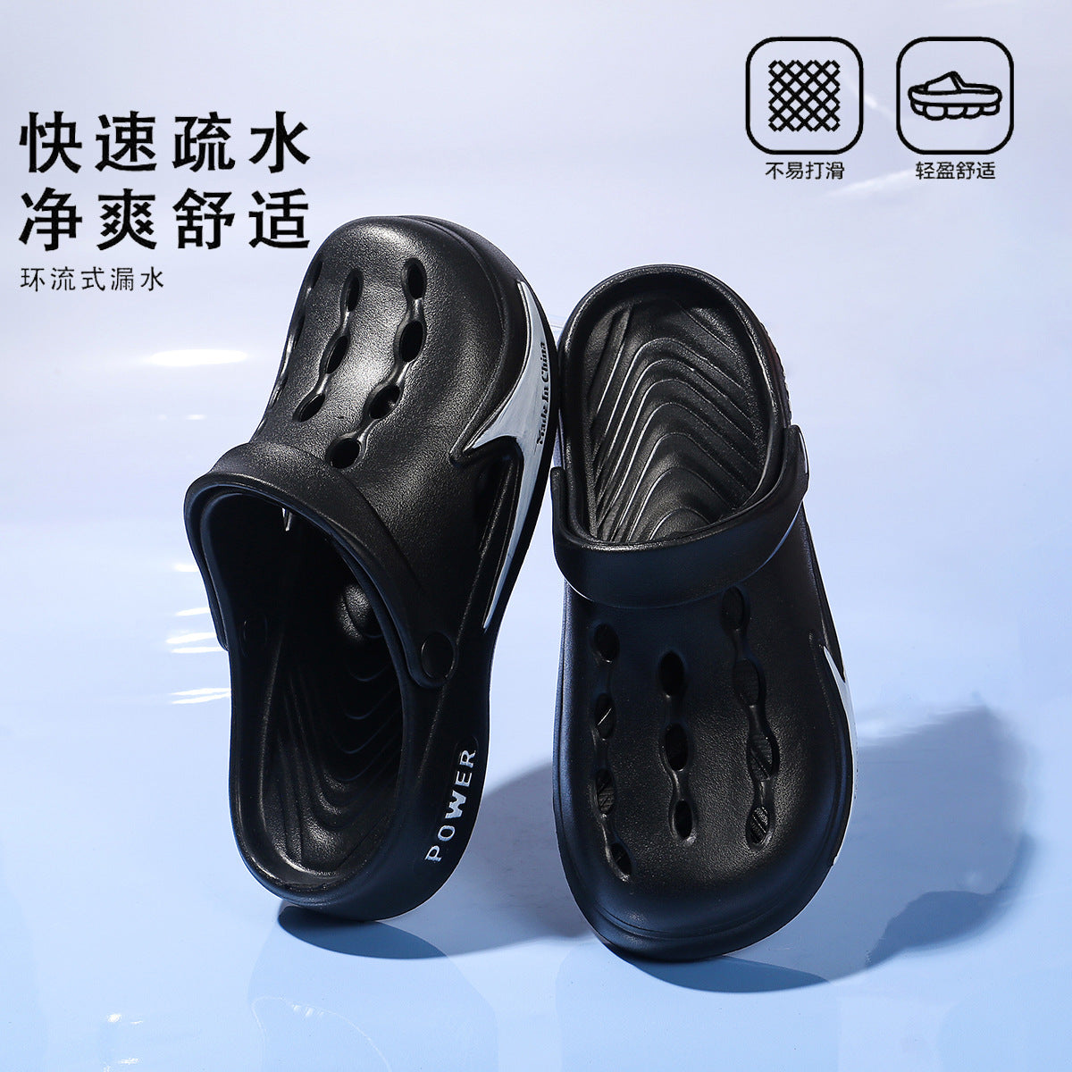 Women's Clogs for Summer 2025, New Style, Non-Slip, Odor-Resistant, Closed-Toe, Thick-Soled Beach Sandals, Wholesale