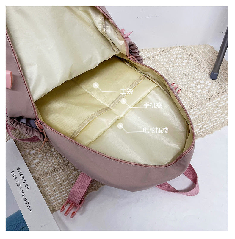 Cute Backpack 2026 New Model Large Capacity Fashionable and Stylish High School Student Schoolbag Female Korean Style Junior High School Student Backpack