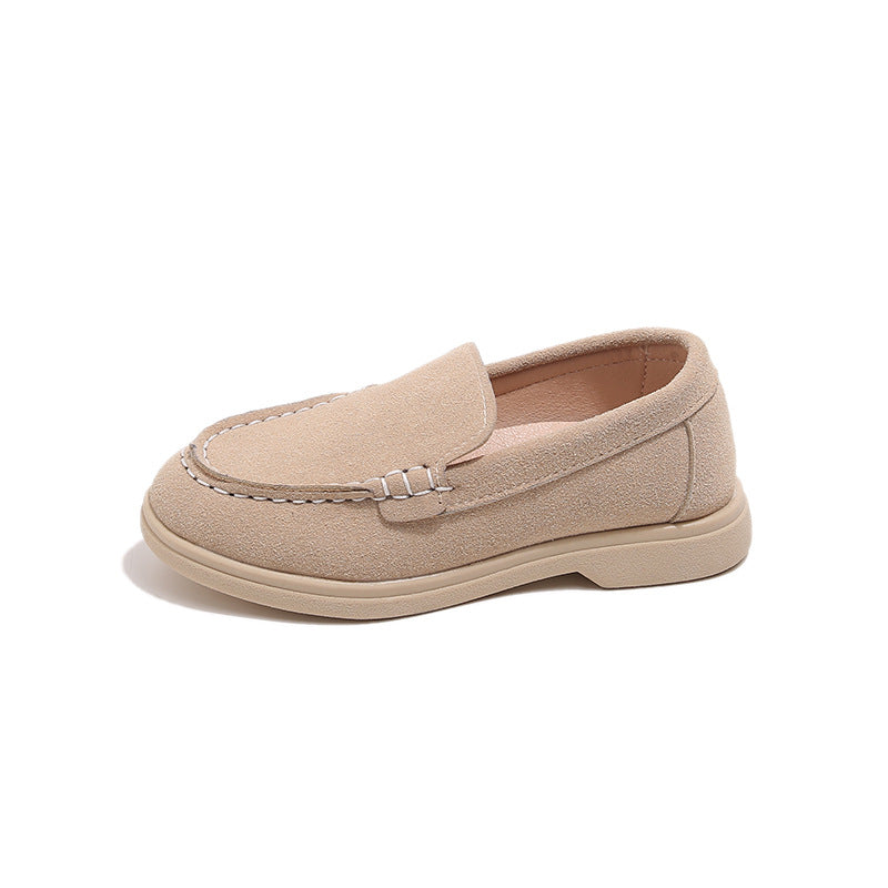 Children's Beanie Shoes, British Style Retro Loafers, Boys' Casual Leather Shoes, Little Girls' Casual Shoes, Kidsren's Shoes