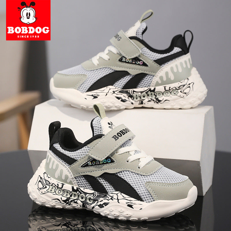 Children's Shoes 25 Spring and Autumn New Breathable Mesh Shoes Boys Shoes Anti-slip Mesh Surface Middle and Large Children's Leisure sneaker Soft