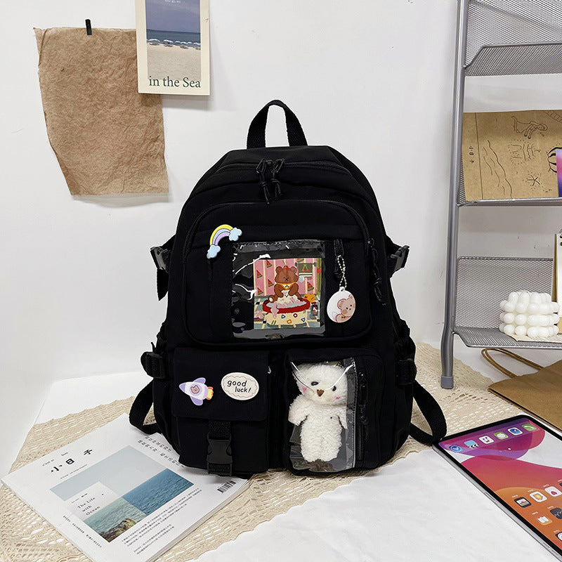 Cute Backpack 2026 New Model Large Capacity Fashionable and Stylish High School Student Schoolbag Female Korean Style Junior High School Student Backpack