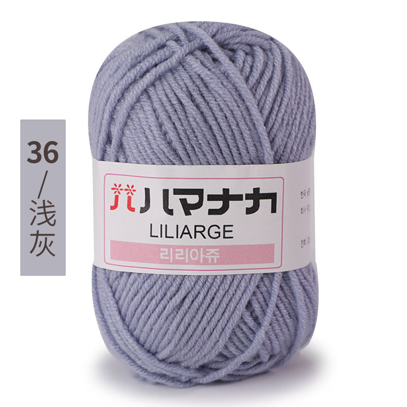 Four and a half two milk cotton 4 strand doll thread Korean cotton medium thick baby wool crochet hand thread wholesale