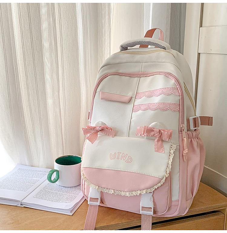 Wholesale Backpack Travel New Korean Style Fashion Large Capacity Junior High School and High School Student School Bag Leisure Travel School Bag