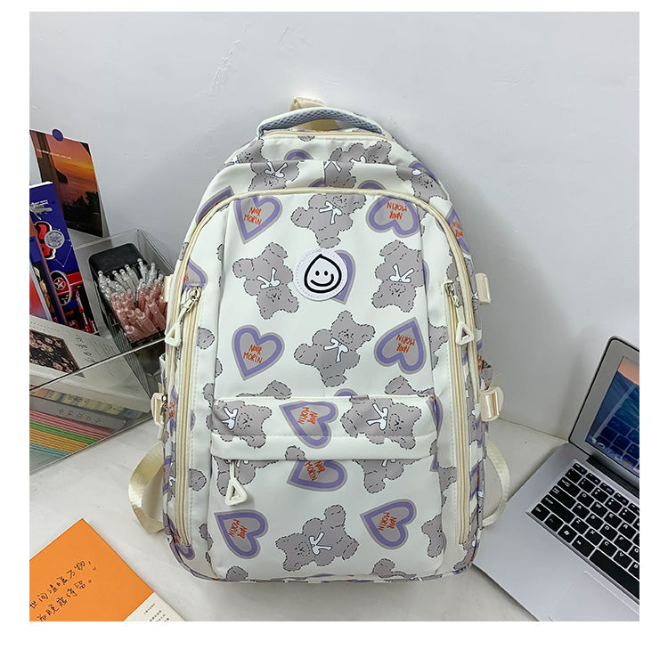 Student Schoolbag Japanese Style Simple Korean Style Backpack for Middle School Students and College Students Girls Cute Casual All-match Backpack