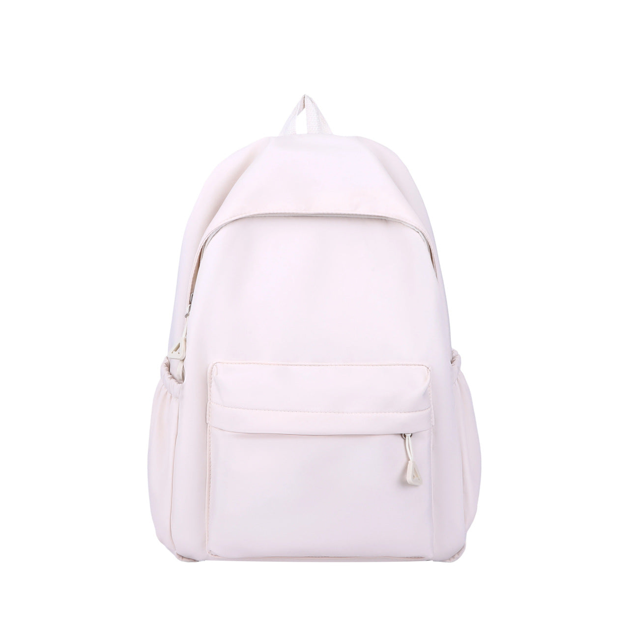 Solid Color Simple Backpack with Printable Logo Casual Canvas Backpack Large Capacity Junior High School Student High School Student Bag