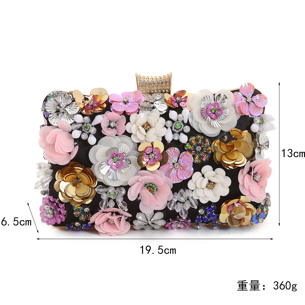 New High-end Flower Evening Bag Cross-border Bridal Evening Bag Creative High-value Flower Daofei Bag