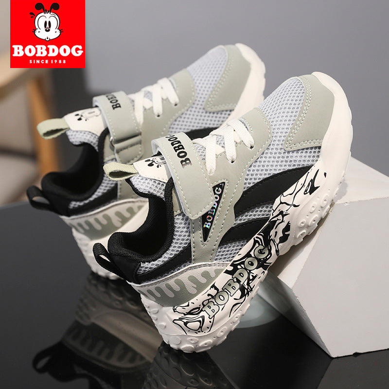 Children's Shoes 25 Spring and Autumn New Breathable Mesh Shoes Boys Shoes Anti-slip Mesh Surface Middle and Large Children's Leisure sneaker Soft