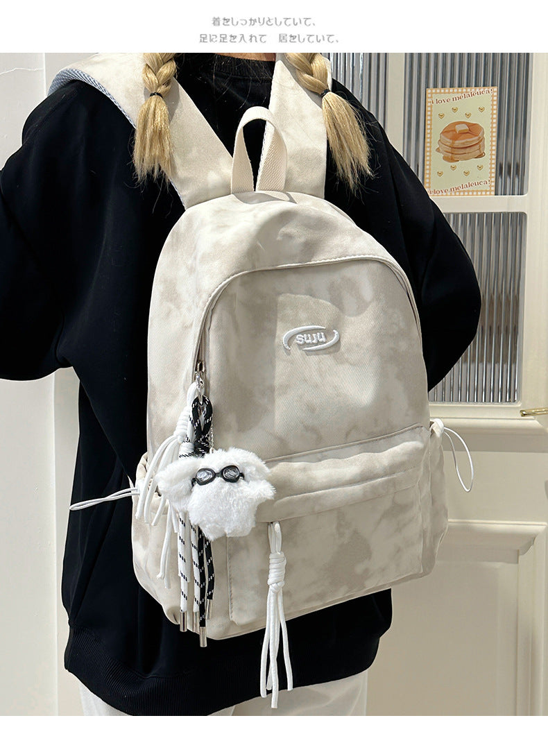 New Retro Backpack Men's Mountaineering Bag Backpack Junior High School Student Travel Bag Personalized High School Student College Student Bag Female