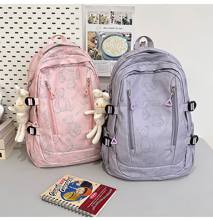 Student Schoolbag Primary School Students Junior High School Students New Large Capacity Backpack Autumn New Breathable Comfortable Backpack