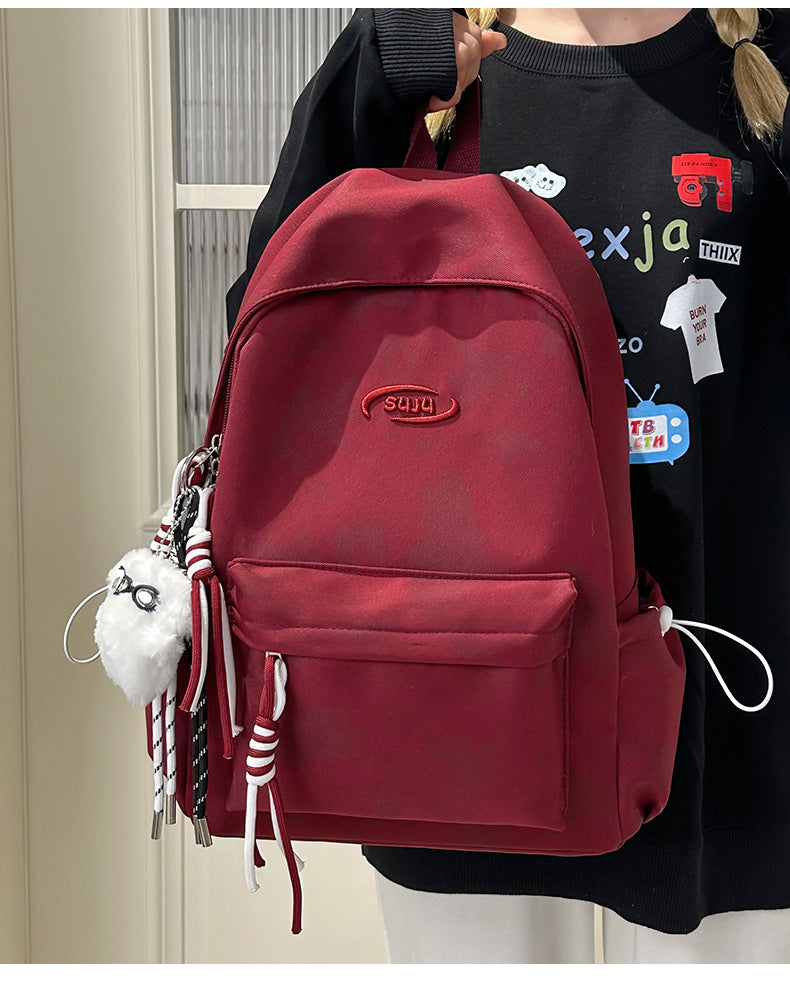 New Retro Backpack Men's Mountaineering Bag Backpack Junior High School Student Travel Bag Personalized High School Student College Student Bag Female