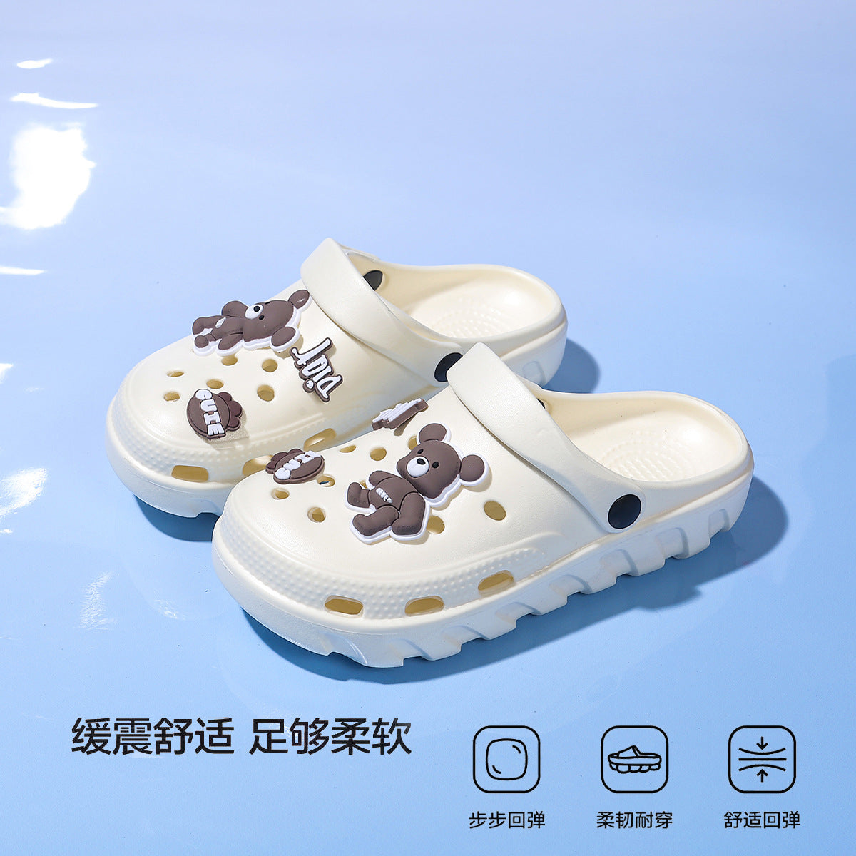 Women's Clogs for Summer 2025, New Style, Non-Slip, Odor-Resistant, Closed-Toe, Thick-Soled Beach Sandals, Wholesale