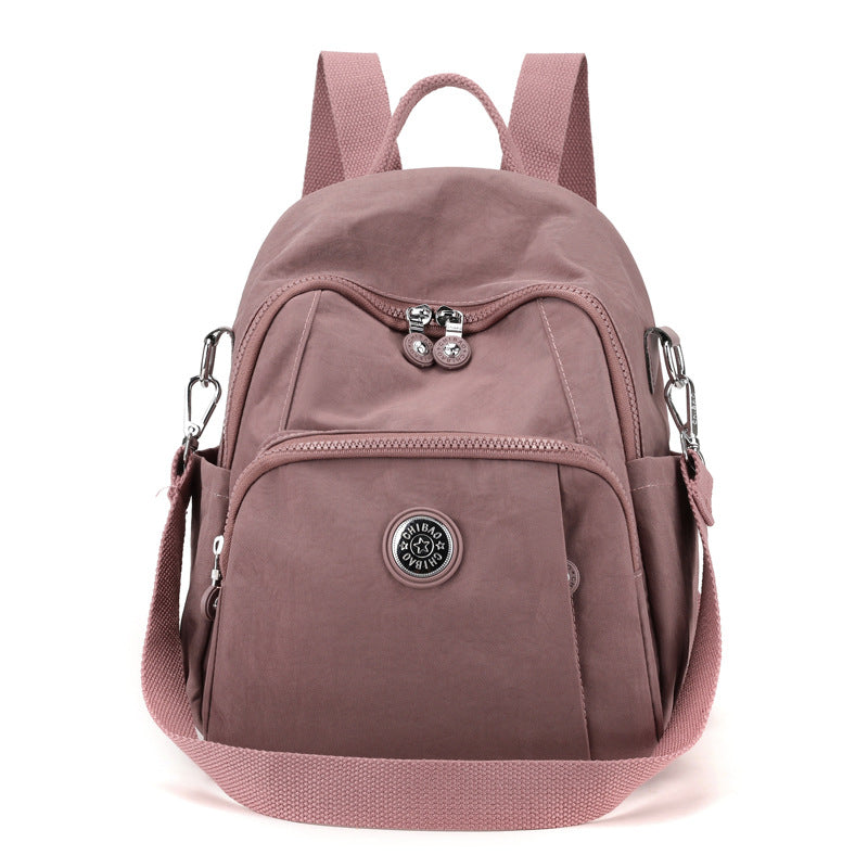 Lightweight waterproof nylon cloth bag large capacity student schoolbag fashion women's backpack trendy shopping travel bag