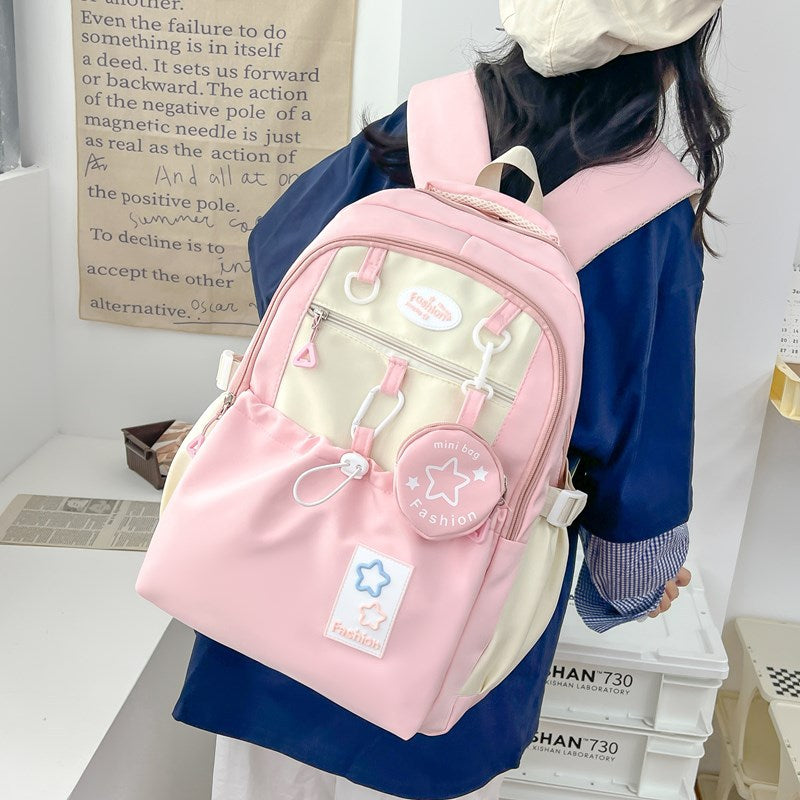 2026 New Japanese-Style High-Value Backpack Korean Version Large Capacity Versatile Girl Backpack High School College Student Backpack