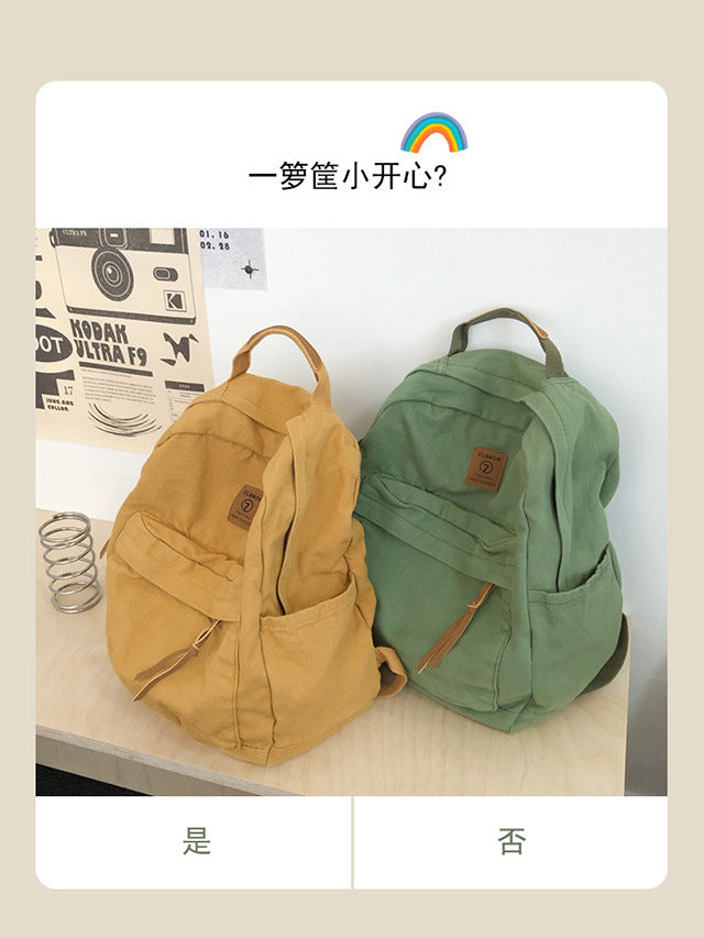 Schoolbags for Men and Women, Backpacks for Middle and High School Students, Travel Lightweight Backpacks, Large-Capacity Casual Canvas Travel Bags