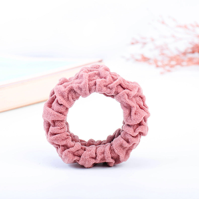 Seamless black hair ring towel ring ladies hair rope base base rubber band leather sleeve children's hair accessories manufacturers direct supply
